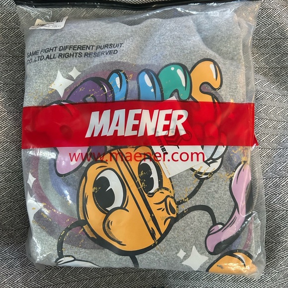 Gray Novelty Hoodie Drugs R Bad Cartoon Graphic Unisex👫Hooded Pullover Sz 2XL - Picture 2 of 5